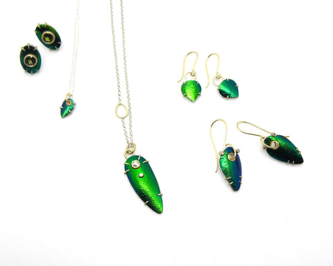 Beetle Wing Jewelry by Hannah Blount Jewelry