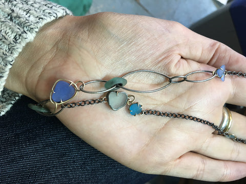 Custom Sea Glass Necklace by Hannah Blount Jewelry