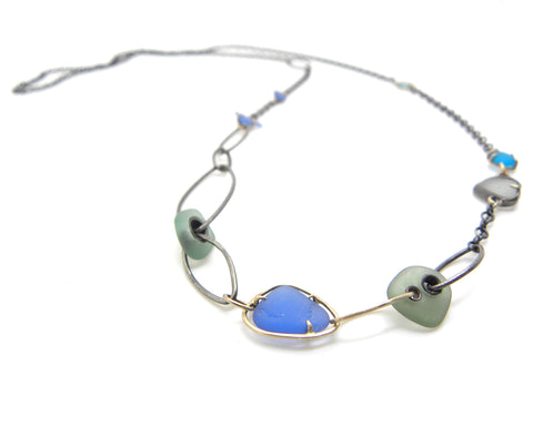 Custom Sea Glass Necklace by Hannah Blount Jewelry