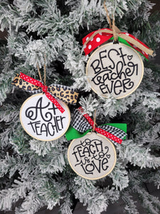Teacher Christmas Ornaments (F-CA-128)