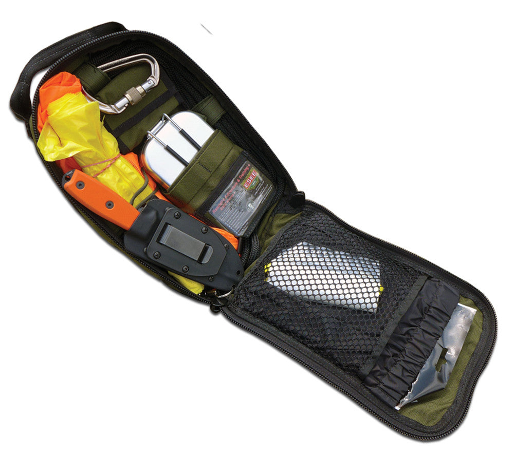 Mini Survival Kit In Tin includes ferro rod fishing kit Brite-Strike LED