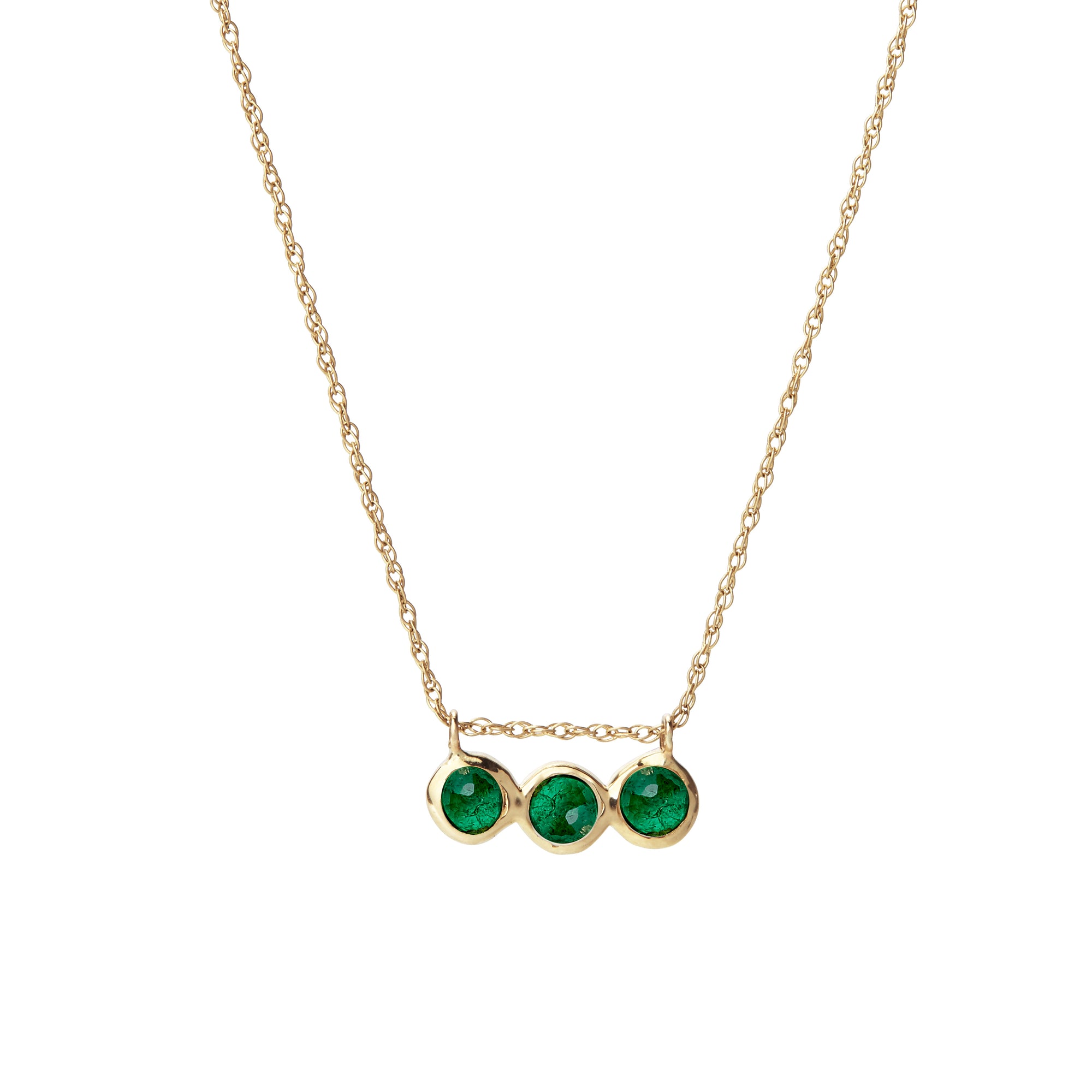 emerald three stone necklace | blanca monrós gomez – blanca monrós gómez
