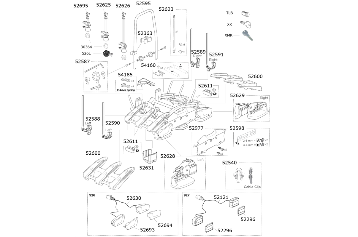 Thule VeloCompact 926 Spare Parts