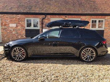 A Thule Vector Roof Box fitted to an Audi RS4