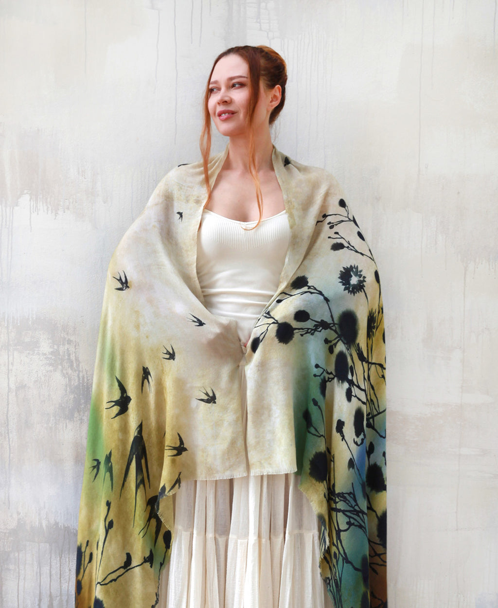 Wearable Art scarves and clothing | Feather Wing Scarves