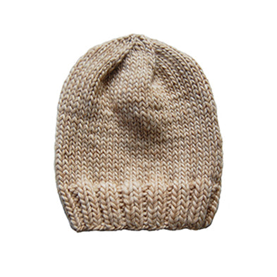 Knitted Hat, All Natural Fibers, Wool, Mohair, Oatmeal, Light Tan ...