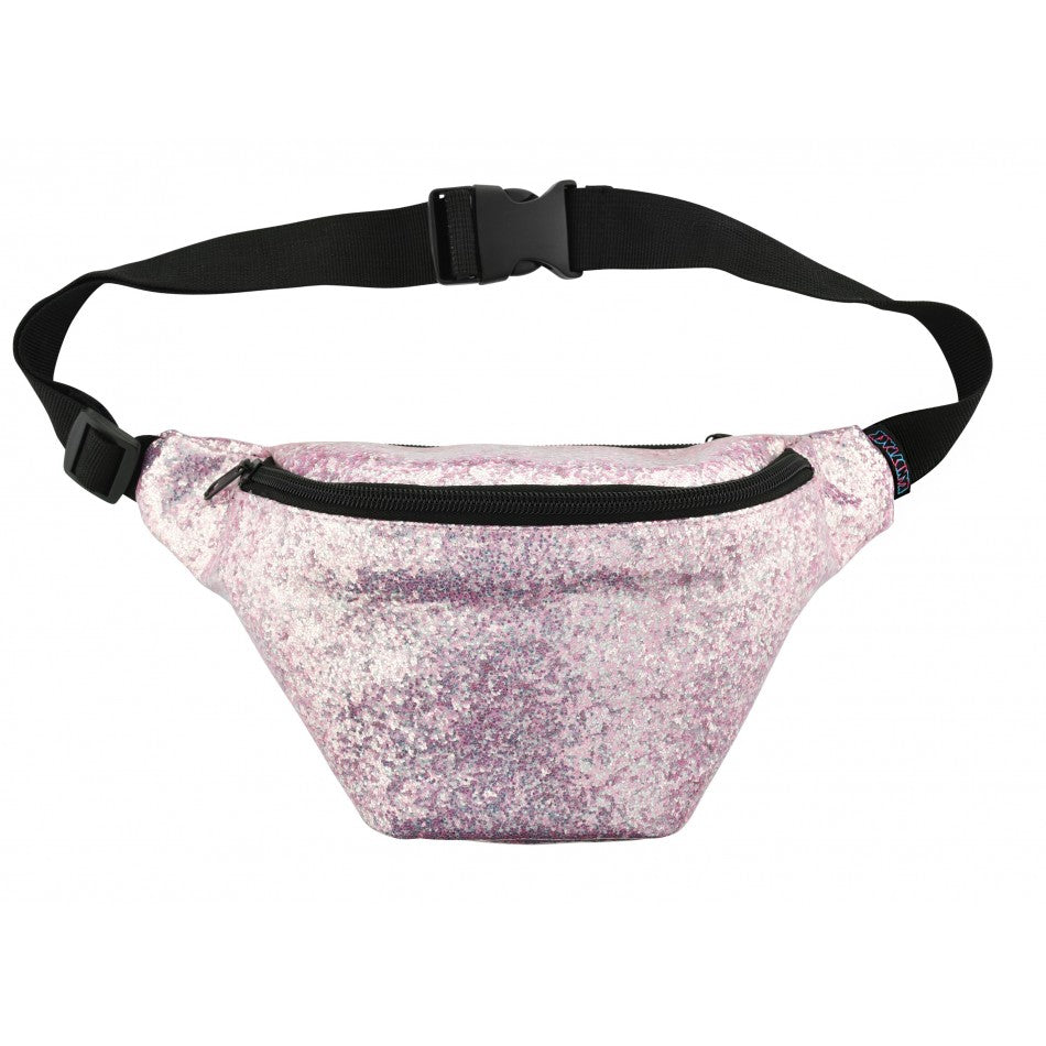 pink sequin fanny pack