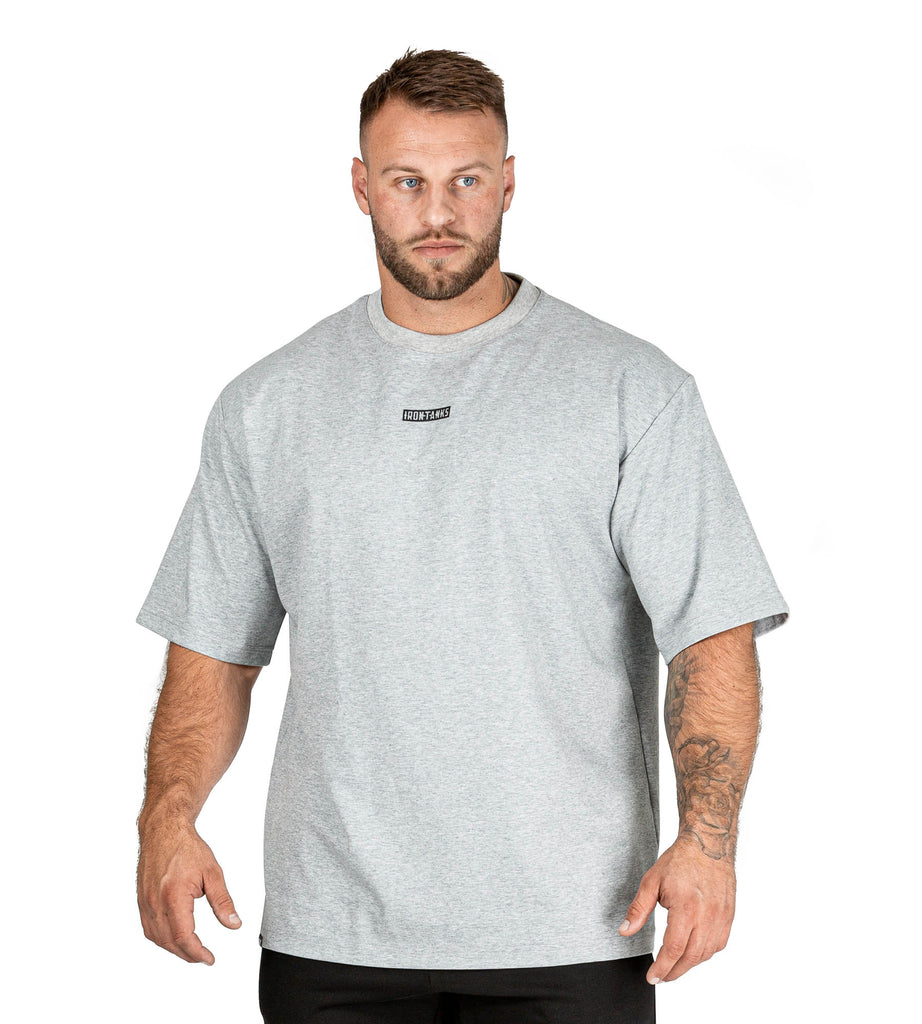 Heavy Hauler Tee - White | Oversized Gym Bodybuilding Top – Iron