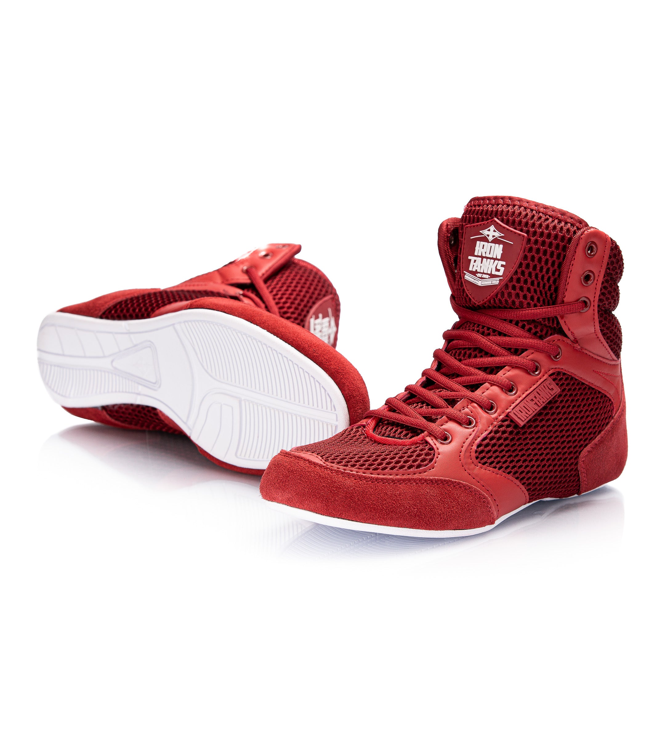 Titan III Gym Shoes Red | Weightlifting Bodybuilding Iron Tanks