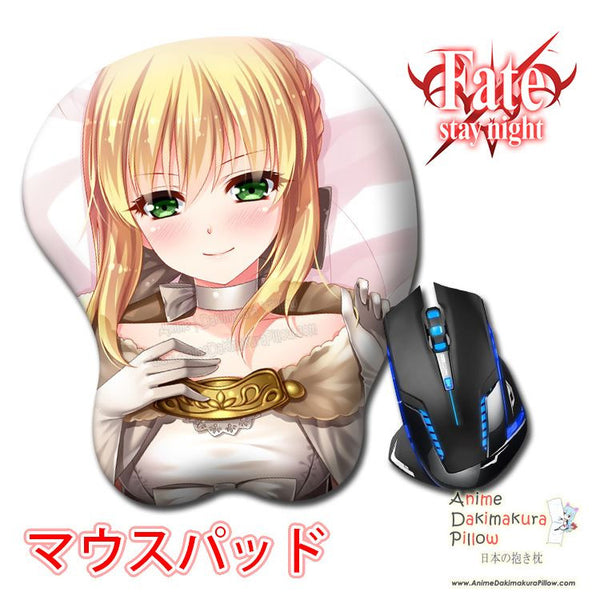 New Saber Fate Stay Night Anime Ergonomic 3d Mouse Pad