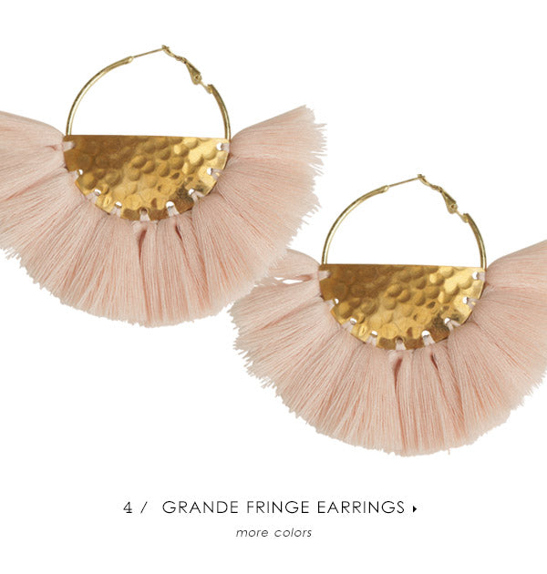 olive + piper Grande Fringe Earrings