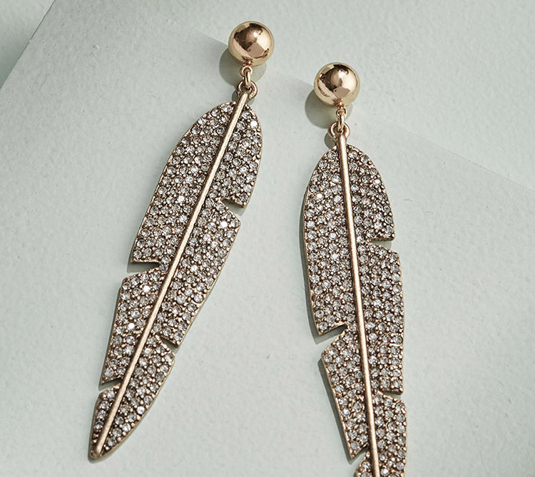 olive + piper Musa Palm Statement Earrings