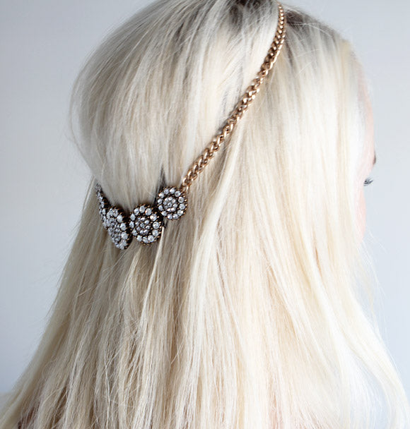 Would You Wear: A Head Chain Crown?  Hair pieces, Hair styles, Hair jewelry