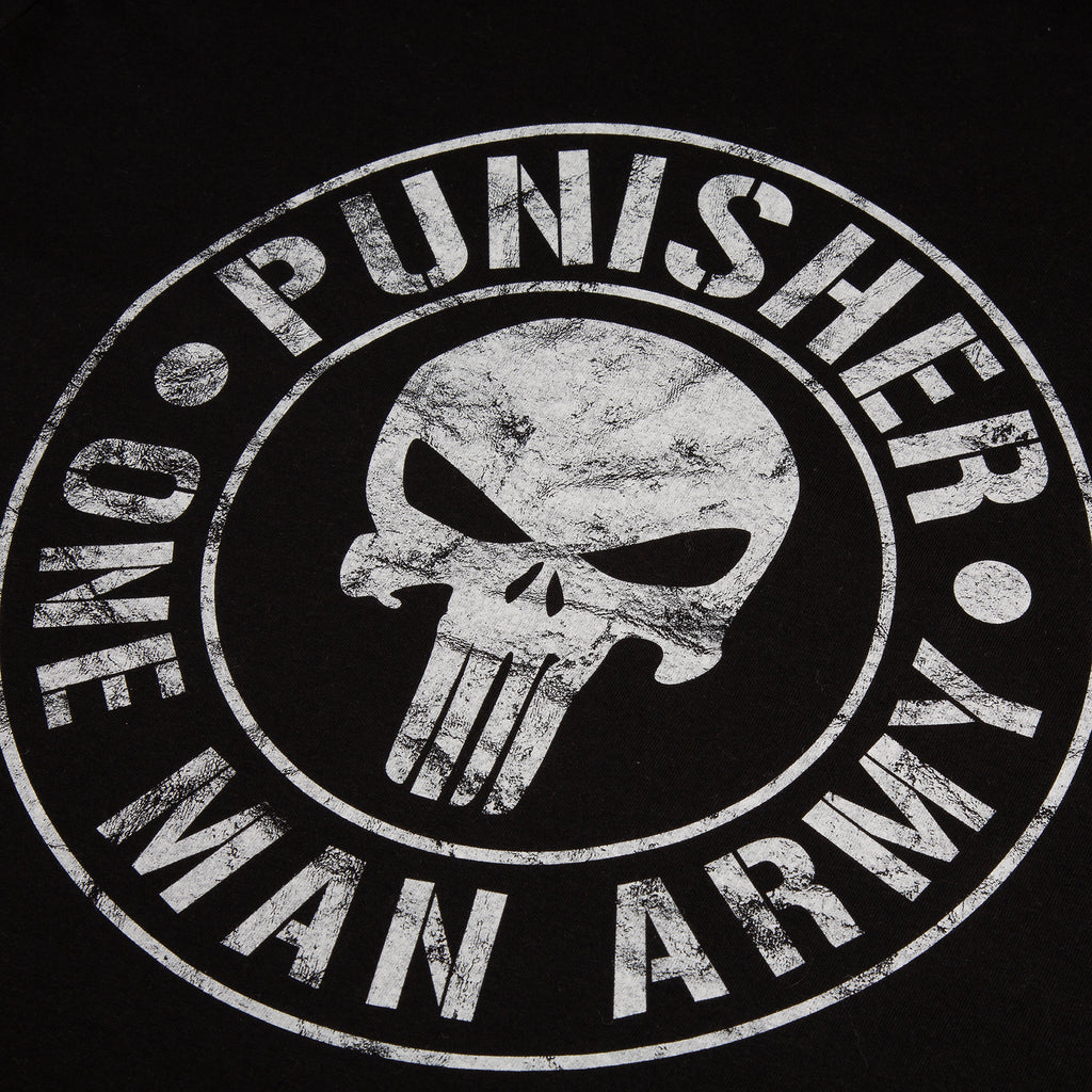 Marvel Mens One Man Army T Shirt Black Megatshirtstore