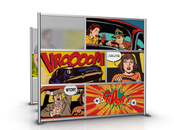 retro vintage comic book art room divider wall