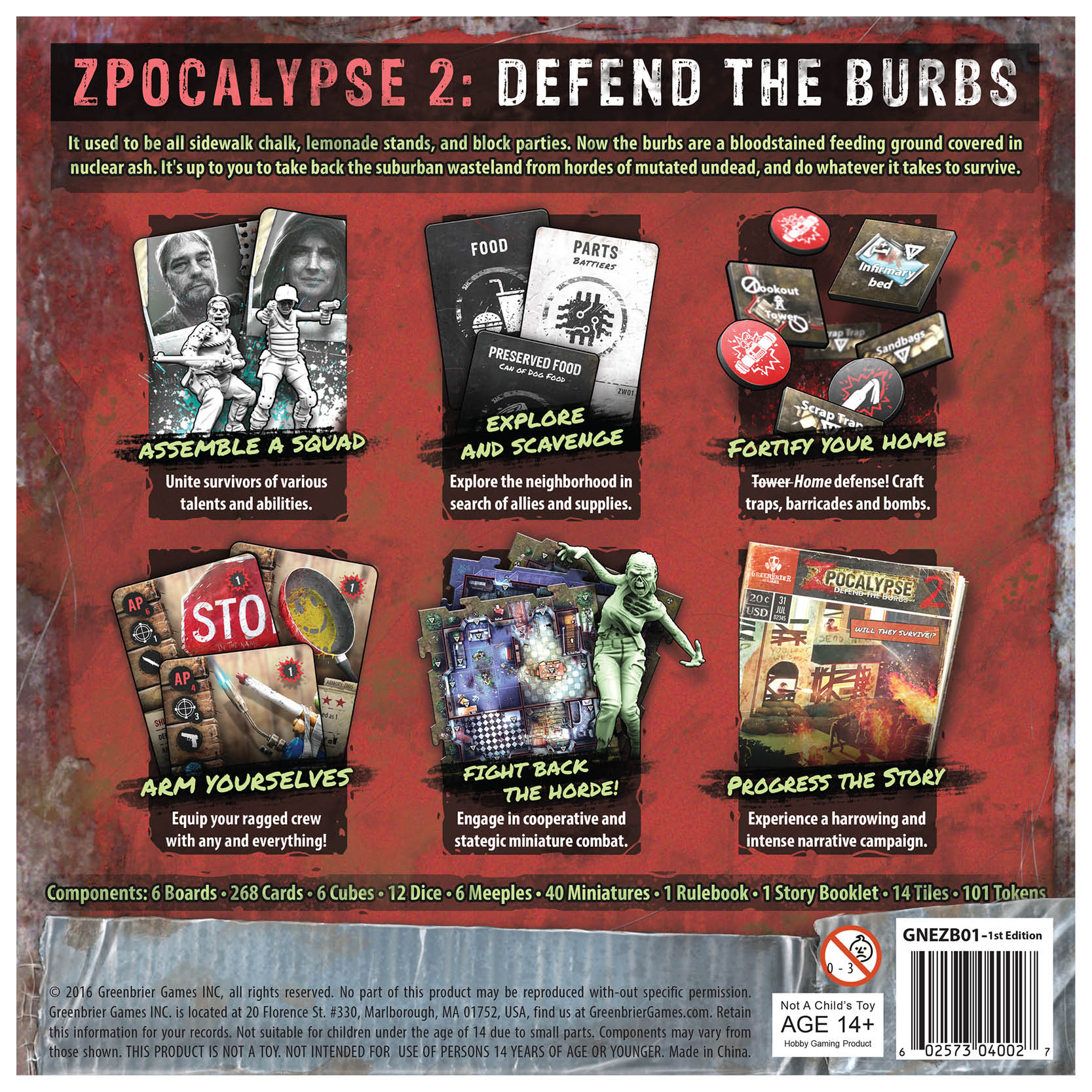 ZB01 - Zpocalypse 2: Defend the Burbs – Greenbrier Games Inc.