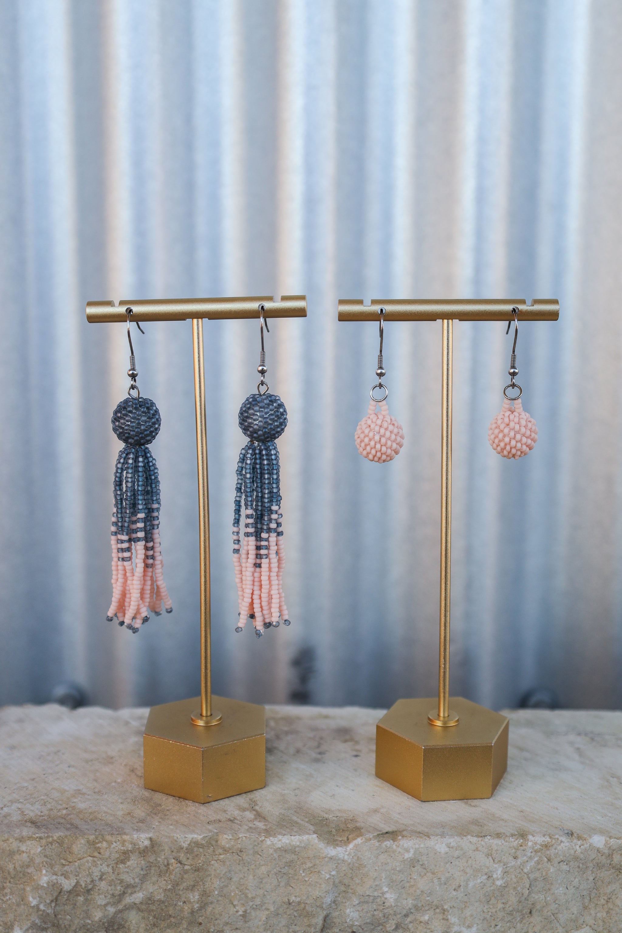 Beaded Football Earrings – Mamili