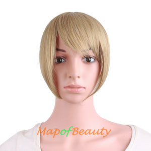 Anime Costume Wigs Short Straight Fringe Hair Extension