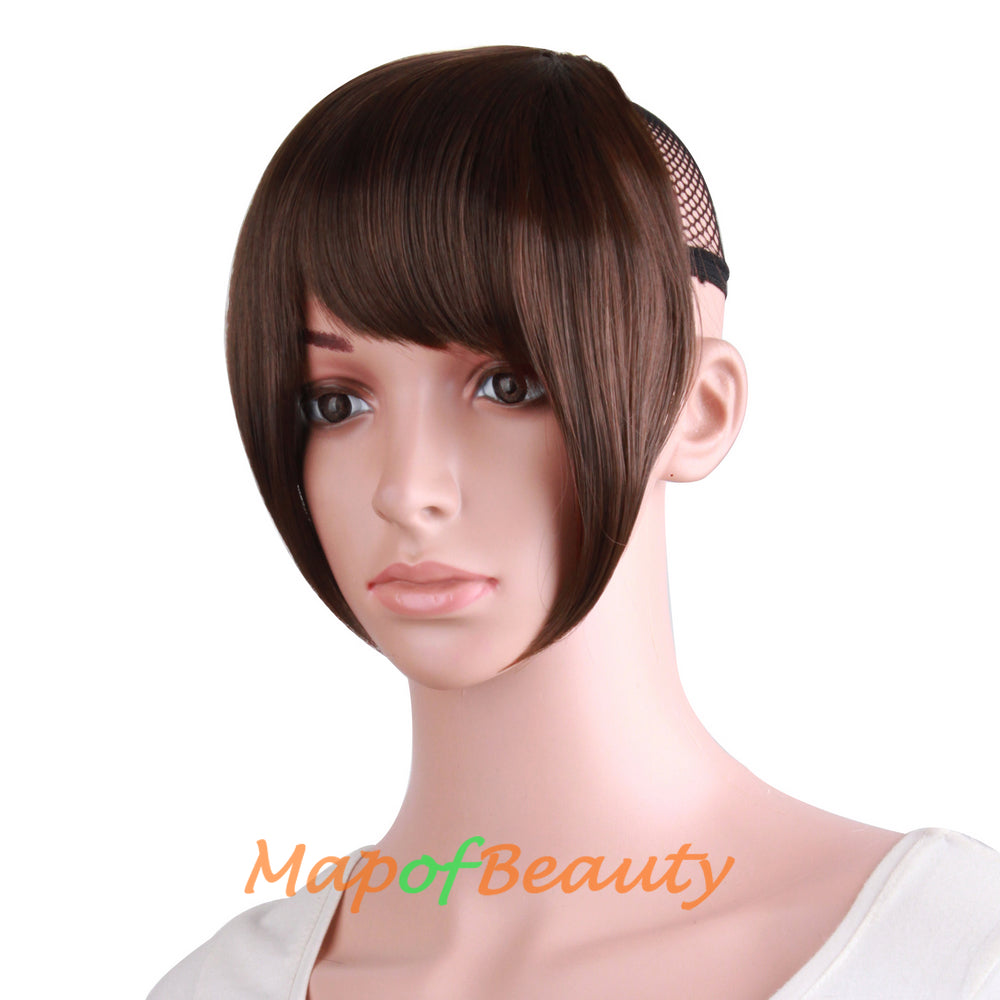 Anime Costume Wigs Short Straight Fringe Hair Extension