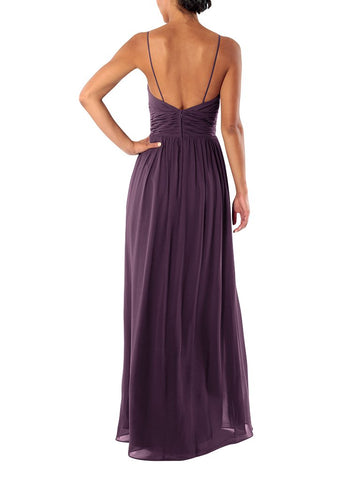 Brideside Betty Bridesmaid Dress in Eggplant - Front