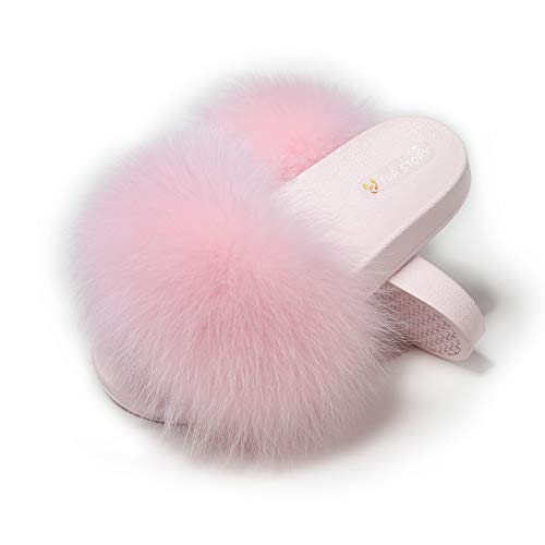 pink furry slides