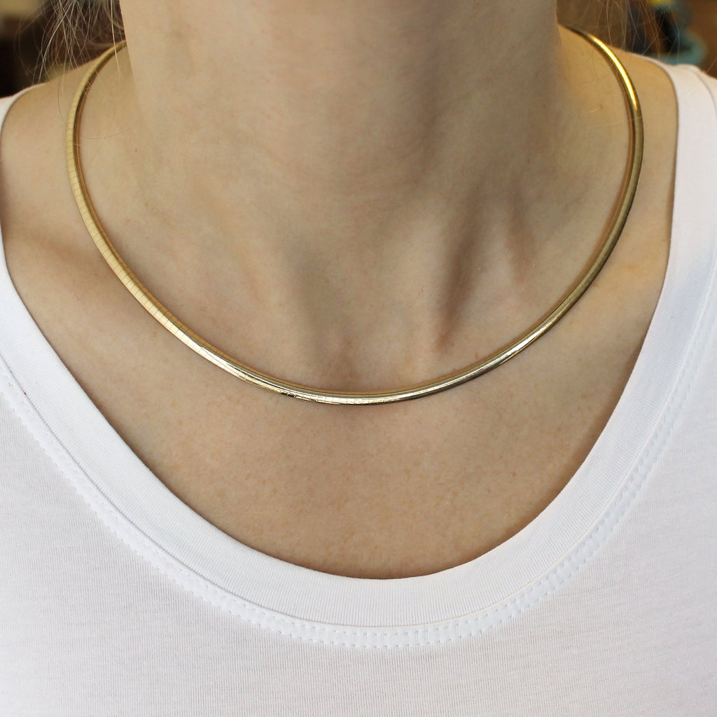 omega 14k gold necklace
