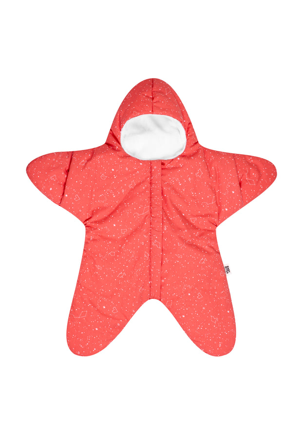 Saco bebé polar noche estrellada rosa - Estrellita la Valiente