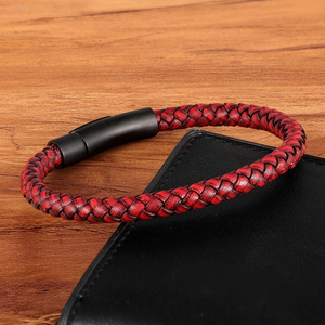 Men's Simple Braided Leather Bracelet