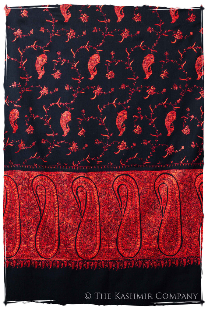 Rouge Noir Orient Paisley Shawl — Seasons by The Kashmir Company