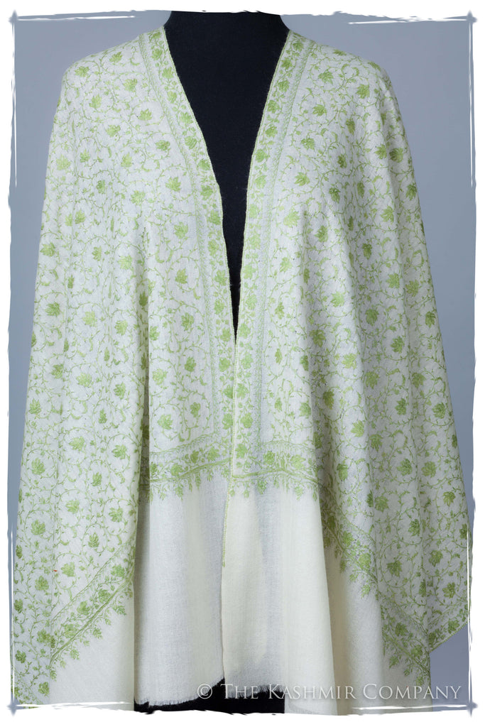 Ivy Maple Ivory L'amour Cashmere Shawl — Seasons by The Kashmir Company