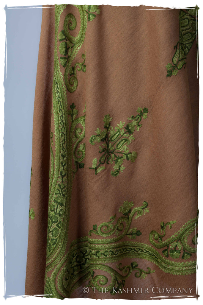 Regal Paisley Taupe Shawl — Seasons by The Kashmir Company