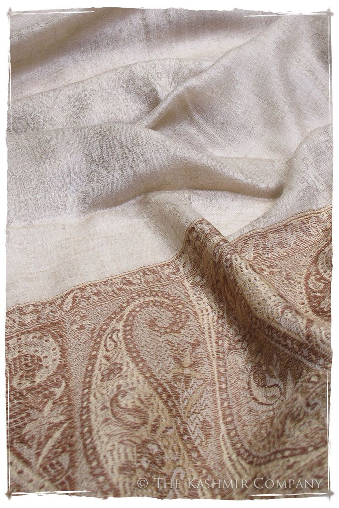 Jacquard Frontiere Henna Taupe Cashmere Scarf — Seasons by The Kashmir ...