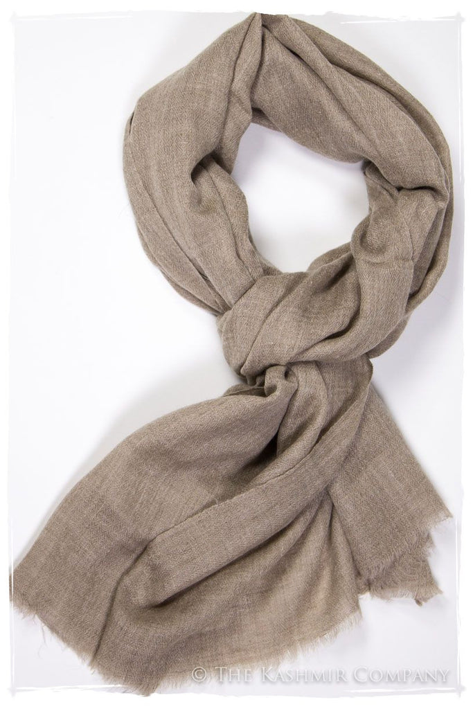 Taupe - Handloom Pashmina Cashmere Scarf — Seasons by The Kashmir Company