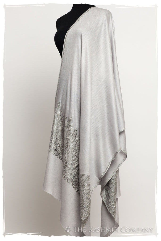 The Sophistiqué Gris Grâce Paisley Shawl — Seasons by The Kashmir Company