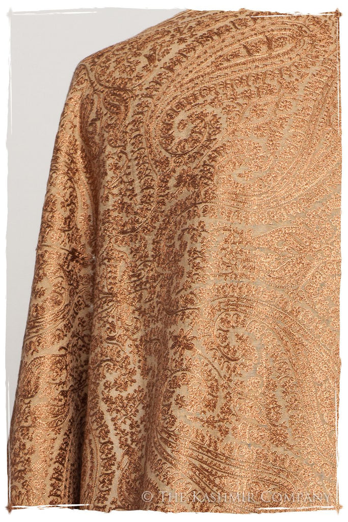 The Célébration Fabuleuse Gold Shawl — Seasons by The Kashmir Company