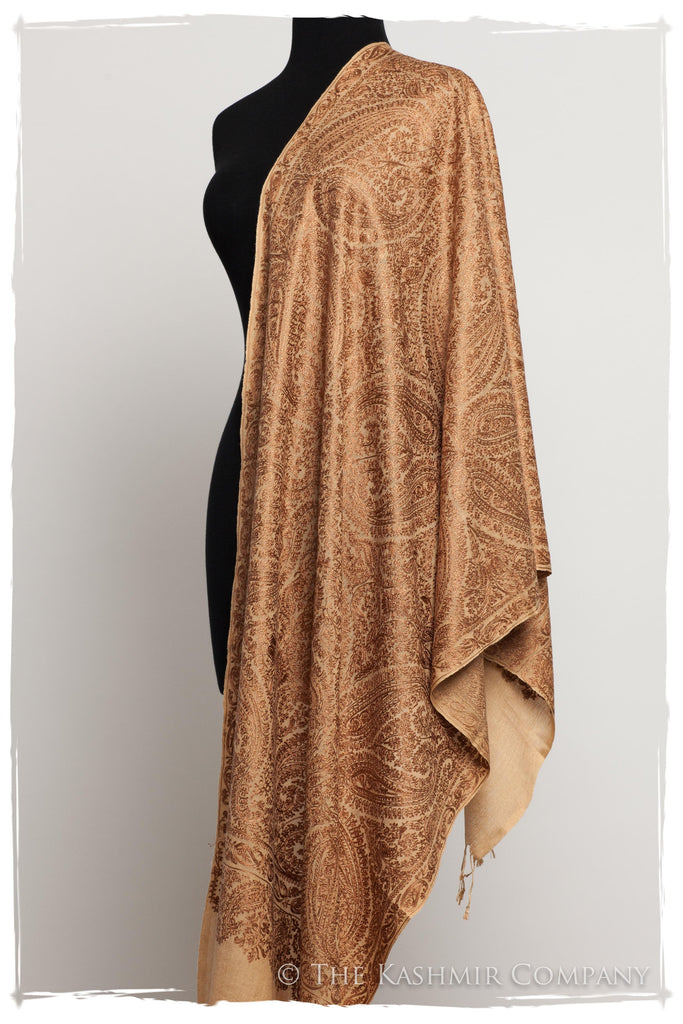 The Célébration Fabuleuse Gold Shawl — Seasons by The Kashmir Company