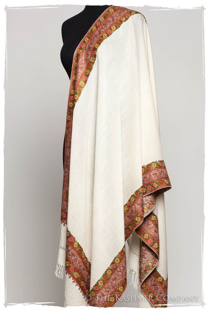 Trois Frontière Tuscany Ivoire Mascarade Shawl — Seasons by The Kashmir ...