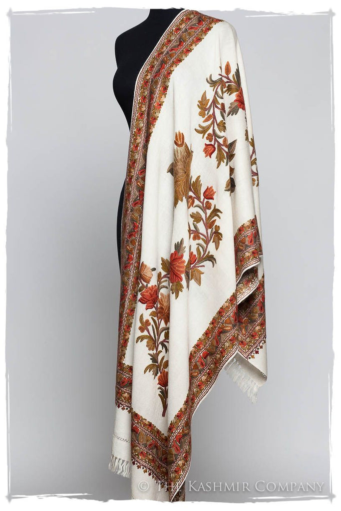 Trois Frontières Mughal Jardin Ivorie Pauline Shawl — Seasons by The ...