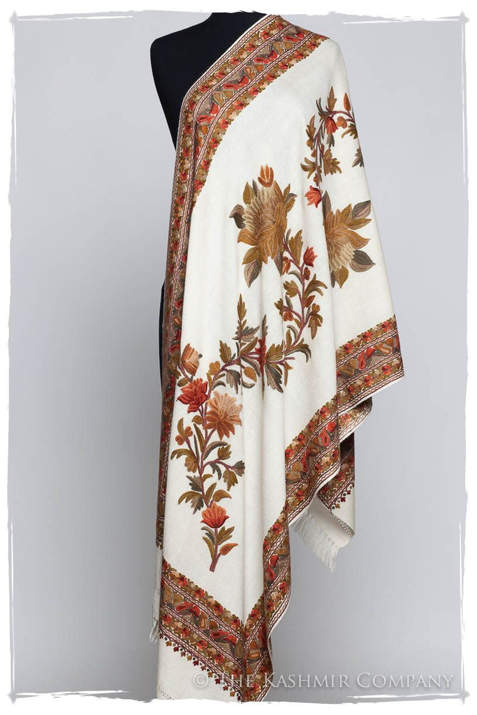 Trois Frontières Mughal Jardin Ivorie Pauline Shawl — Seasons by The ...