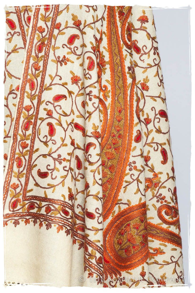 Champagne de Rouge Royale Paisley Shawl — Seasons by The Kashmir Company