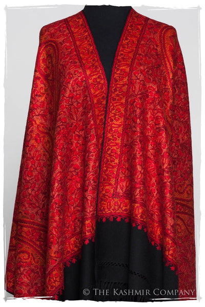 Joyaux Rouges Trésor Paisley Antiquaires Shawl — Seasons by The Kashmir ...