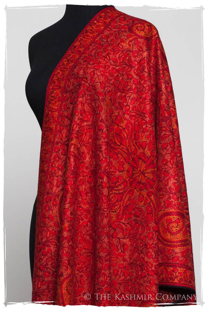 Joyaux Rouges Trésor Paisley Antiquaires Shawl — Seasons by The Kashmir ...