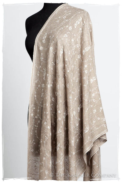 Taupe Blanc Paisley L'amour Soft Cashmere Scarf/Shawl — Seasons by The ...
