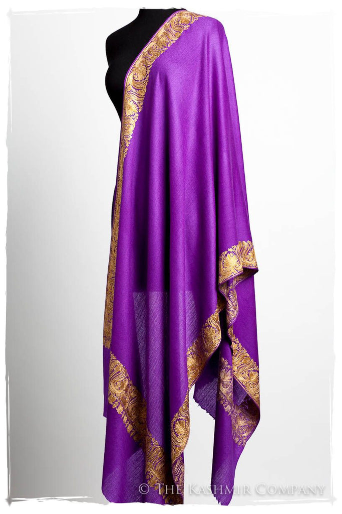 The Sophistiqué Oro Lilac Lotus Frontière Shawl — Seasons by The ...