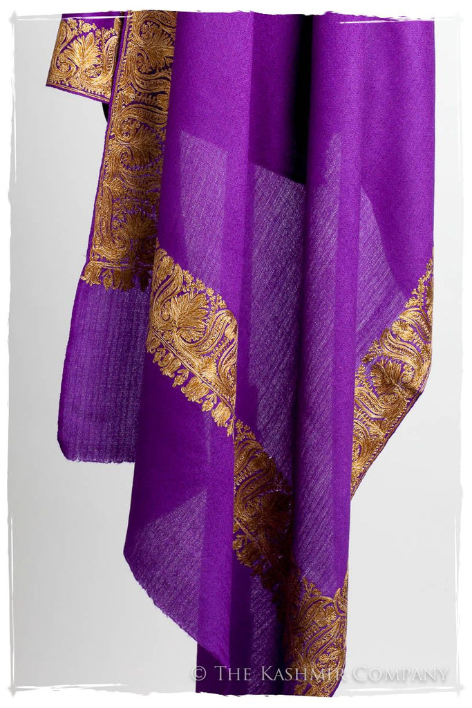 The Sophistiqué Oro Lilac Lotus Frontière Shawl — Seasons by The ...