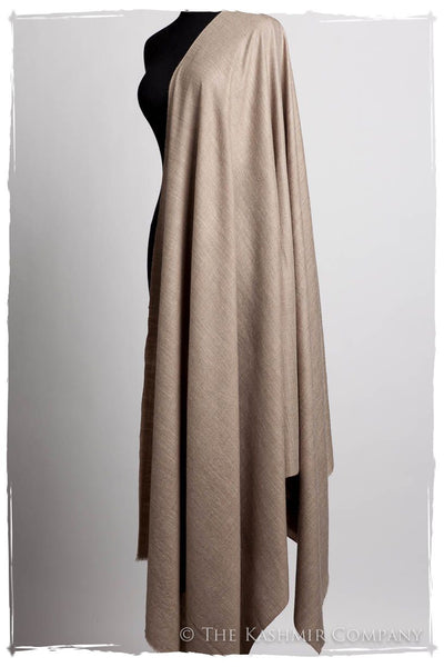 California Sand Taupe - Le Luxe Simple - Grand Handloom Pashmina Shawl ...