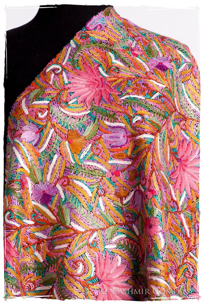 Le Rose et le Lilas Jardin Antiquaires Shawl — Seasons by The Kashmir ...