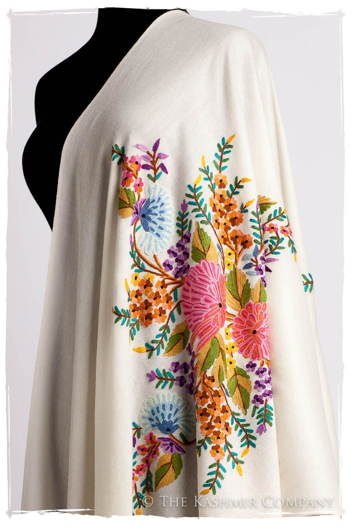 Jardin Pastel Français Bouquet Mascarade Shawl — Seasons by The Kashmir ...