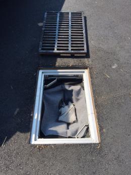 inlet filter pure basin catch permanent protection insert rectangular inserts filters carolina south grate basket installed shown parking lot curb