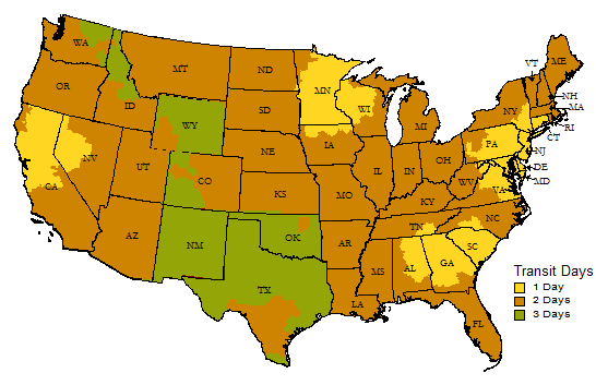 Stratagrid Shipping Map